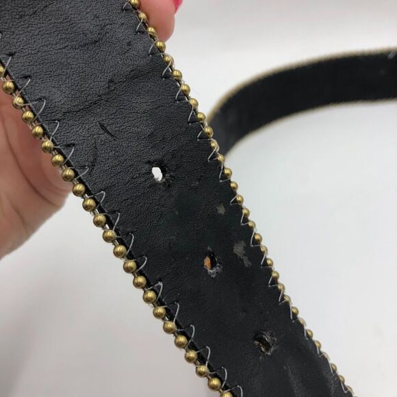 Vintage Lake Shore Drive Women's Embellished Crystal Belt Brass Buckle Medium - Picture 11 of 13